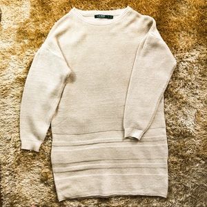 Ralph Lauren Beige Cream & Gold Sparkly Sweater
